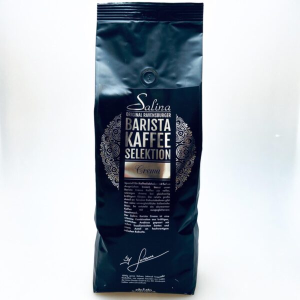 Beim Salina Barista Crema Kaffee erwartet Sie ein volles und würziges Aroma bei gleichzeitig kräftigem Körper.
