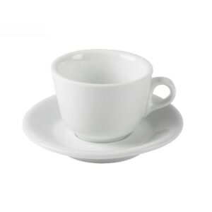 Die Cappuccino Tasse in weiß von Salina ist die perfekte Ergänzung zu Ihrer Kaffeemaschine.